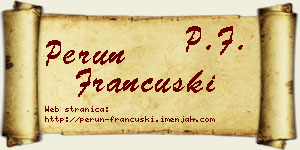 Perun Francuski vizit kartica